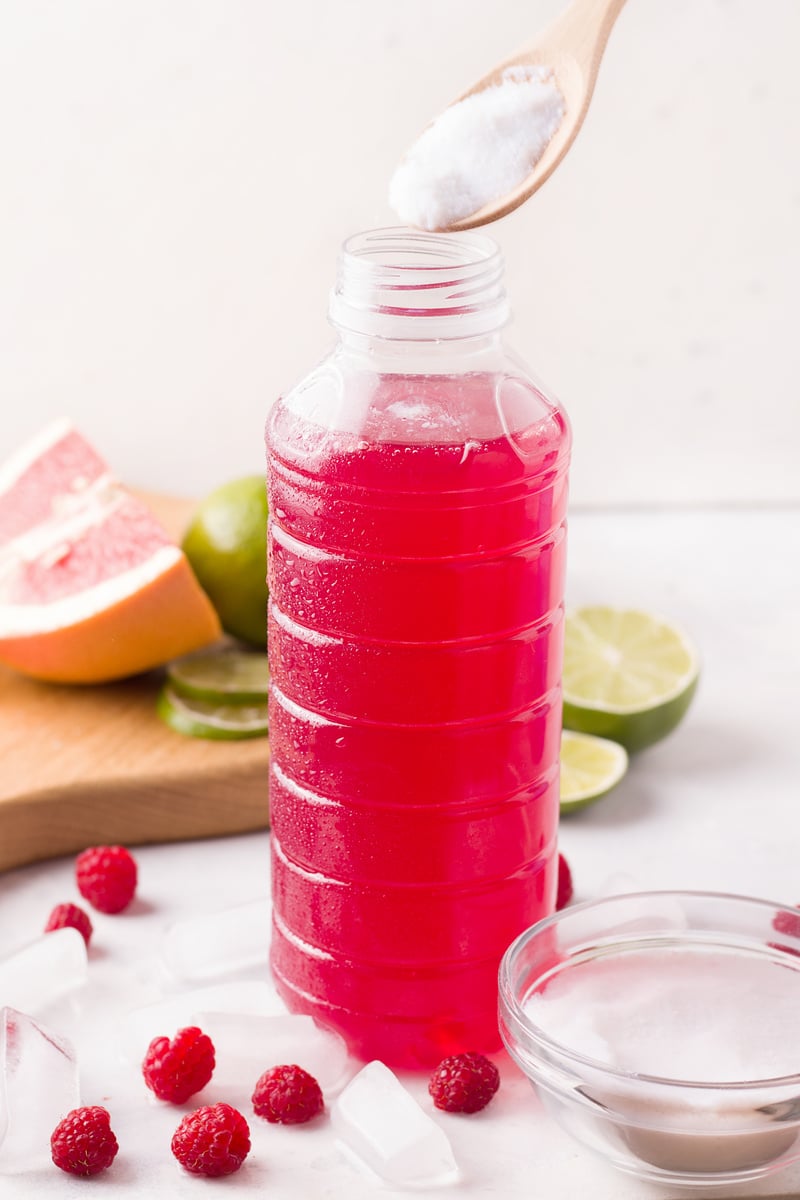 Collagen Raspberry Flavored Drink in a Bottle